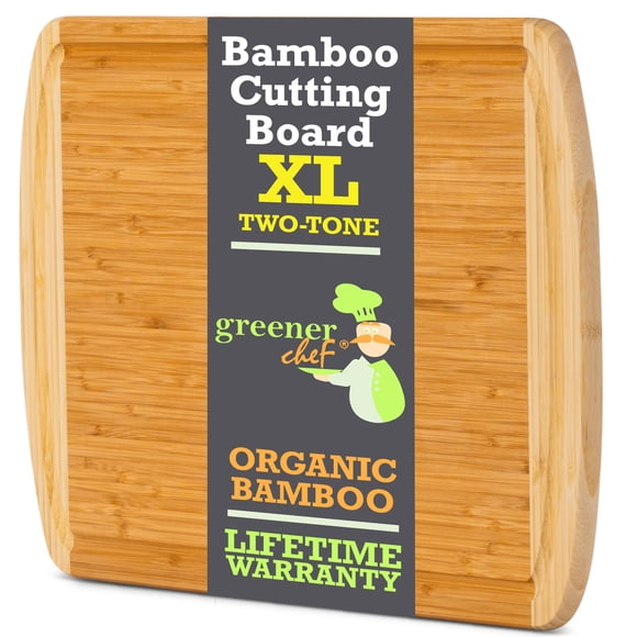 Tabla de cortar Greener Chef Bamboo, 45 x 30 cm, extra grande