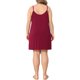 thumbnail image 5 of Agnes Orinda Vestido de Dormir para Mujer de Talla Grande Sin Mangas con Escote en V y Pliegues Frontales, Tirantes Ajustables, Suave y Casual Cami Nightgown L Burdeos, 5 of 8
