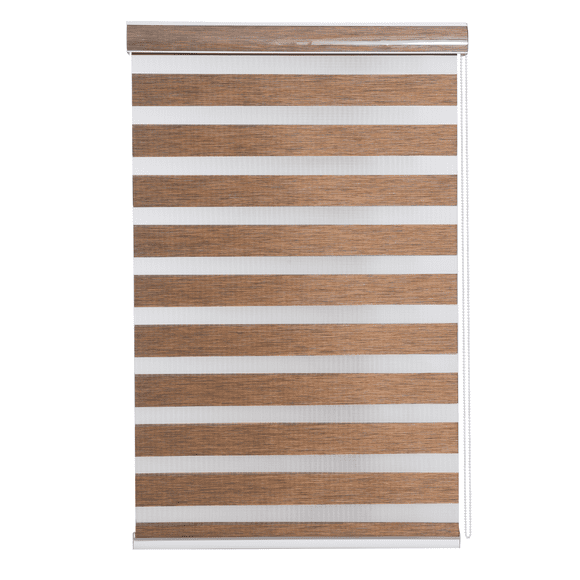 Cortina Roller Duo Zebra Día Y Noche 180 X 250 Cm Color Capuccino Marca Aura