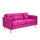 thumbnail image 2 of Sofa New Retro 3C + 2 Pouf Felpa 05 Fucsia, 2 of 6