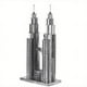 thumbnail image 1 of Twin Towers 3D Jigsaw Metal Puzzle Model Toys, 1 of 5