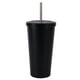 thumbnail image 1 of Taza de café para llevar, taza de acero inoxidable con aislamiento al vacío y pajita, portátil, 1 of 5