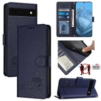 Funda Tipo Cartera Foxdock Para Google Pixel 6A Con Soporte, Ranuras, Rfid, Diseño De Gato