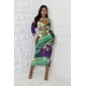thumbnail image 3 of Vestido Con Cuello Redondo Manga Larga Cierre De Cremallera En La Espalda Corte Elástico En La Parte Delantera Elegante Y Con Aberturas Multicolor (para Mujer), 3 of 5