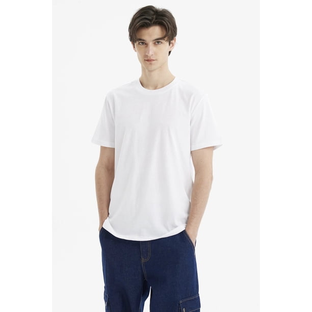 Polera Hombre Long Fit Básica Blanco- ll