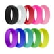 thumbnail image 2 of 10pcs 8mm de ancho flexible de goma de silicona anillo de dedo de la boda banda US Size6, 2 of 3