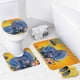 thumbnail image 4 of Hitpig-theme 4-Piece Shower Curtain Set with Rugs, Waterproof Bathroom Decor Set Includes Bath Mat, U-Shaped Rug, Toilet Lid Cover and Curtain with Hooks, 4 of 6