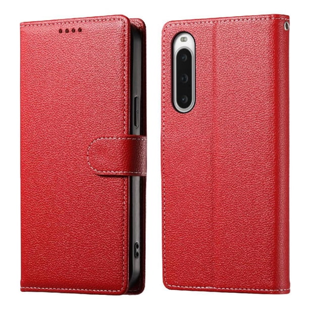 Funda para FOXDOCK Sony Xperia 10 V– Cuero Premium, 3 ranuras para tarjetas, Protección contra impactos