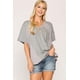 thumbnail image 1 of Top De Punto Acanalado Con Mangas Dolman Y Dobladillo Redondo S, 1 of 3