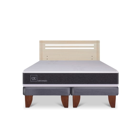 Cama Europea Europea Ortopedic 2P Bd Respaldo Munich 2 Plaza Base Dividida