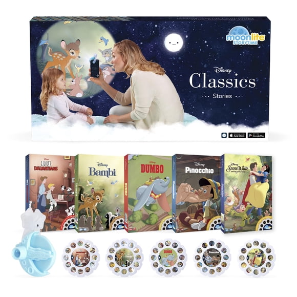 Miniproyector Moonlite Frozen Princess Stories con luz