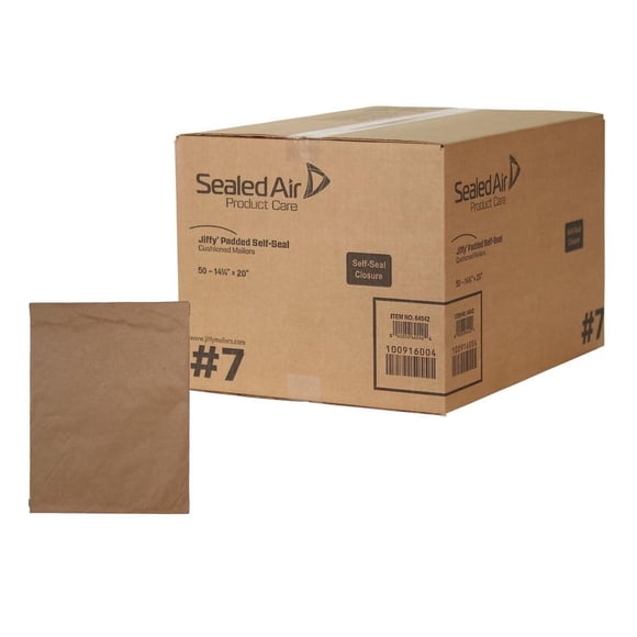 Sobres acolchados para envíos Sealed Air Jiffy #7, 14,25 x 20 cm, 50 unidades