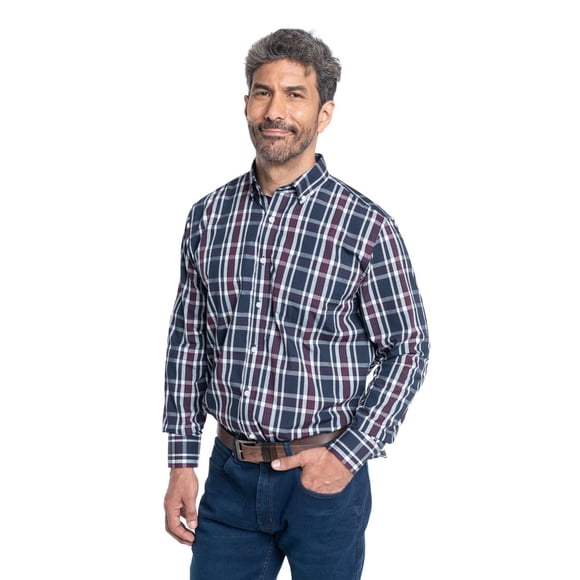 Camisa Manga Larga Cuadros Grandes Hombre