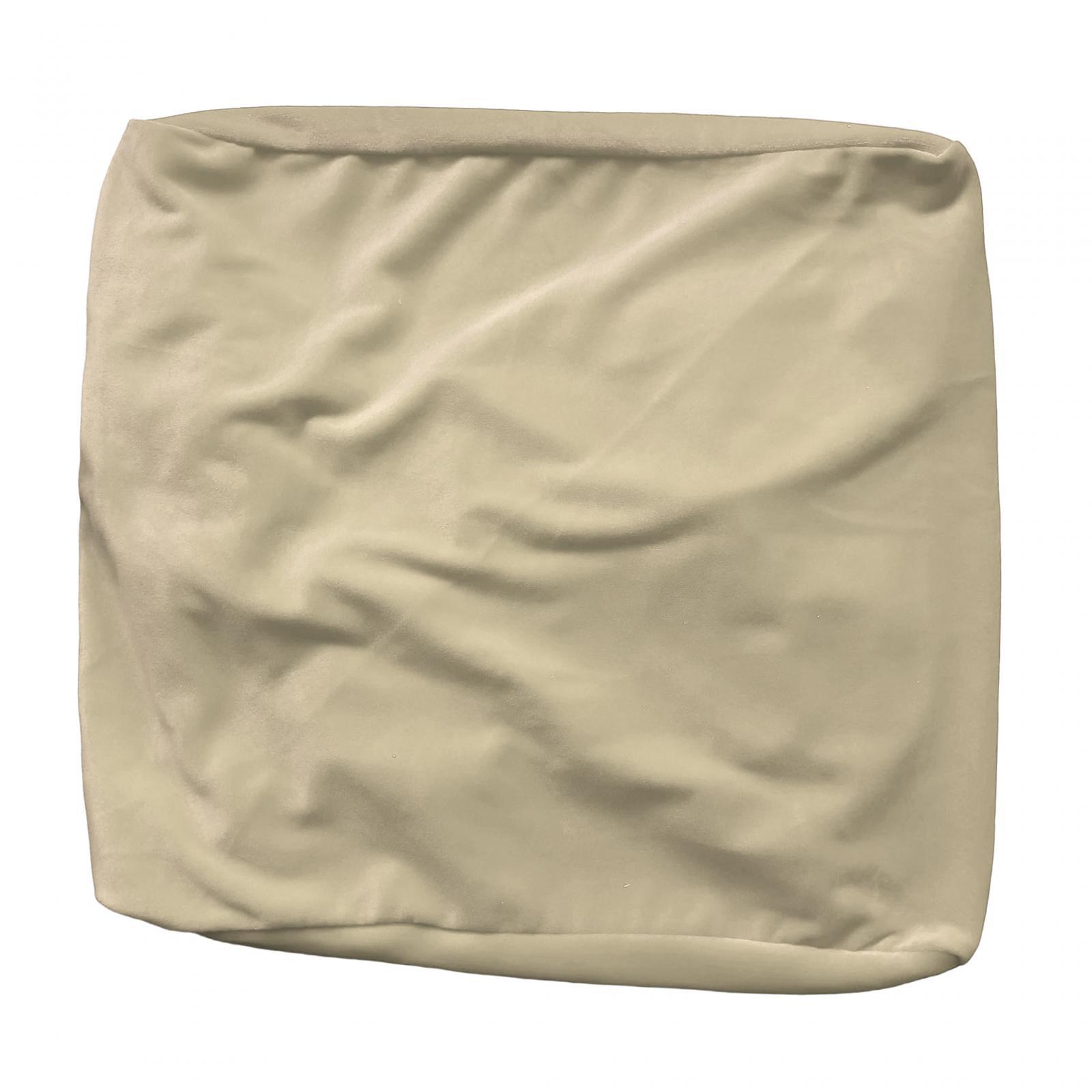 Magideal - Funda De Taburete Cuadrada De Terciopelo De Alta Elasticidad, Parte Inferior Elástica, Protección De Muebles, Lavable, Extraíble, A Prueba De Polvo Gris Pardo