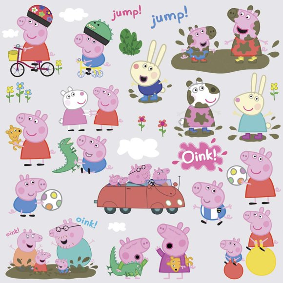 Adhesivos de pared RoomMates Peppa The Pig Peel and Stick x131