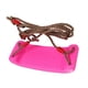 thumbnail image 1 of columpio para exterior asiento de 4 cm de grosor con cuerdas ajustables patio de juegos accs rosa, 1 of 4