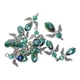 thumbnail image 3 of 12 Piezas Con Cuentas De Plata Tibetana Con Alas De ángel Colgantes Con Dijes Facetados Verde Oscuro, 3 of 5