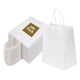 thumbnail image 1 of Bolsas de papel Joybe Kraft blancas medianas con asas, 200 unidades, 1 of 7