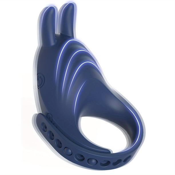 Rechargeable Vibrating Cock Ring with 7 Modes & Adjustable Levels & Clitoral Vibrator for Men & Women - Perfect for Couples Sex Toy & Clitoral Massage!