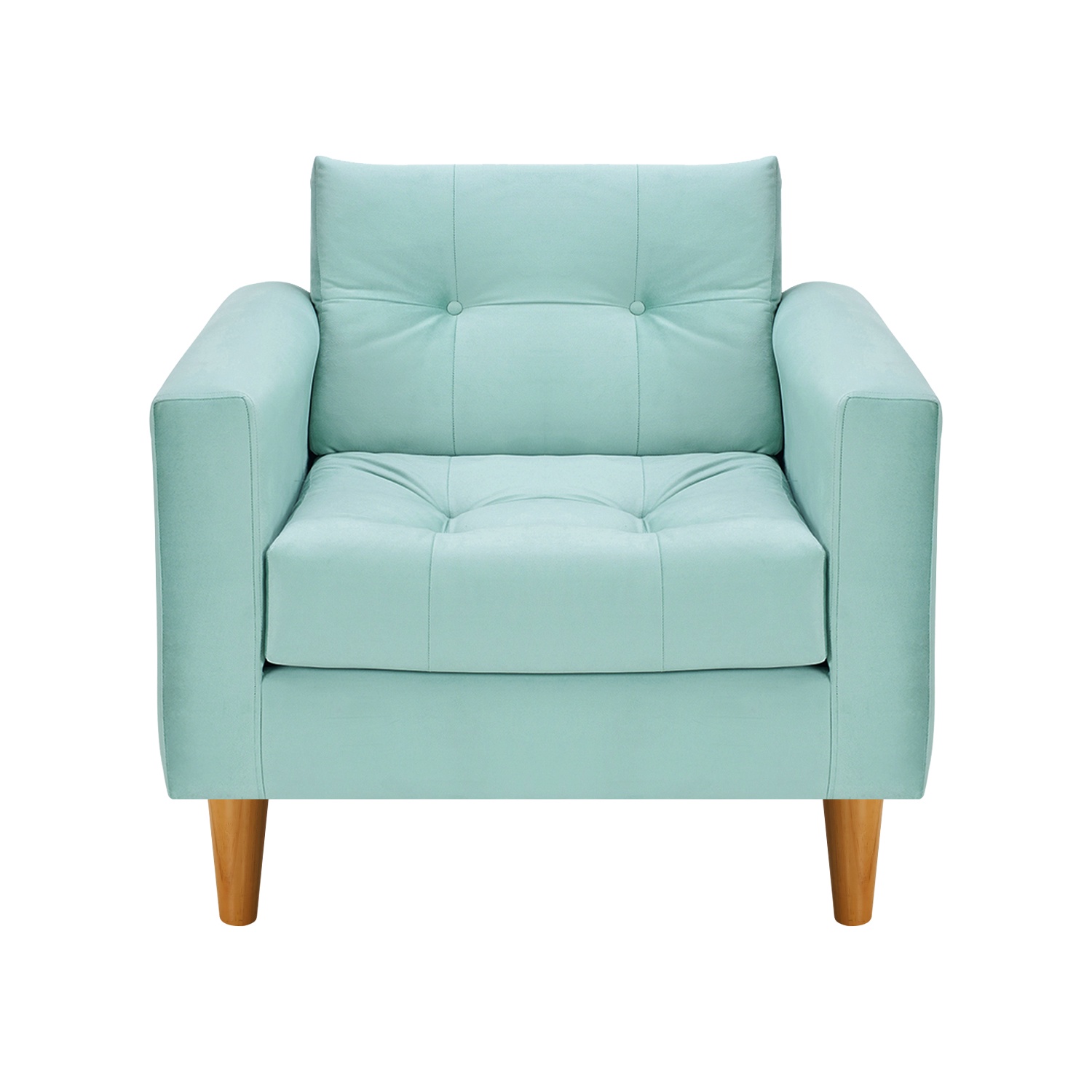 Bodevir - Sofa Retro 1C Felpa 04 Verde Agua