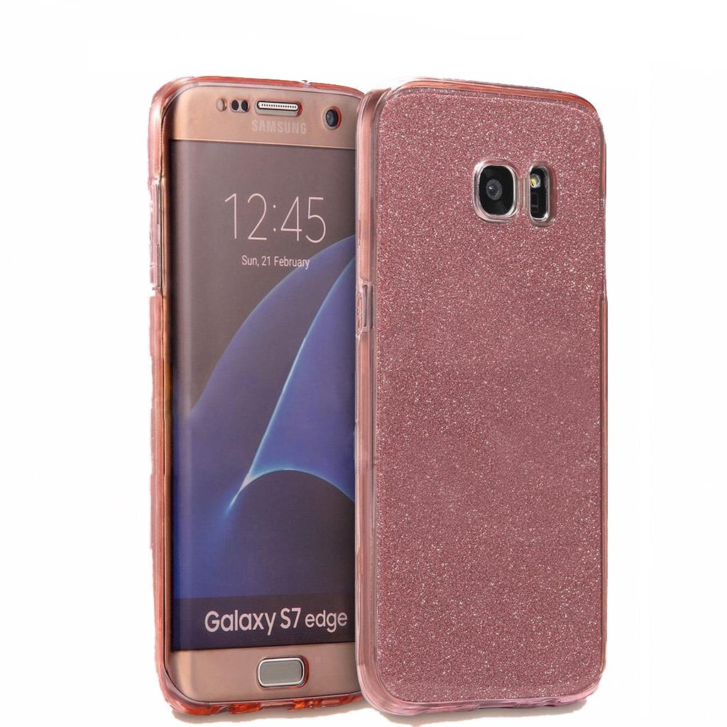 Funda Para Celular Jnsupplier Galaxy S6 Edge Plus Con Brillo Oro Rosa