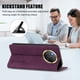 thumbnail image 3 of Funda Billetera para Honor X9c 5G Imán y Resistente Morado, 3 of 6