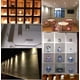 thumbnail image 3 of Juego de 9 mini focos LED empotrables para techo, para cocina, escalera, armario, pasillo, iluminación DIY, vitrinas, armario, techo pequeño, carcasa negra., 3 of 5