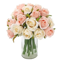 Genérico - Flores Artificiales 24 Pzs Rosas Decorativas