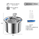 thumbnail image 2 of Fuente Filtro Bebedero Agua Gato Perros Acero Inoxidable 2l, 2 of 6