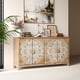 thumbnail image 3 of 60"Wood Accent Cabinet with 4 Doors, Brown and antique white Modern Pantry Cabinet, Wood Buffet Cabinet, Media Cabinet, Console Cabinet, Cabinet for Entryway, Living Room, Bedroom, Dining Room, 3 of 3