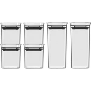 Ou - Especieros Herméticos Block 6 Piezas (0,150L / 0,340L) Transparente