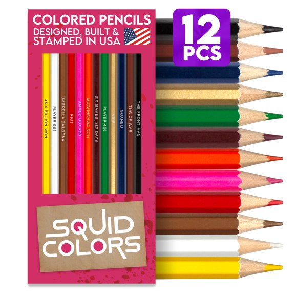Set de 12 lápices de colores Squid Colors de Pun Labs