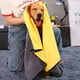 thumbnail image 1 of Xiao Hua Toalla de Baño para Perro - Toalla de Baño para Perro de Fibra Ultrafina Súper Absorbente, Adecuada para Perros y Gatos Pequeños, Medianos y Grandes, Amarillo Gris, 1 Pieza, 21.65 X 39.37, 1 of 4