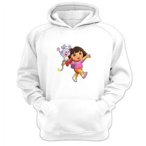 Genérico - Polerón Canguro Dora Dibujos Animados Blanco Talla M Unisex