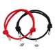 thumbnail image 1 of Par pulseras unisex para parejas cuerda roja y negra con imán, 1 of 6