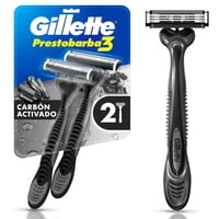 Máquina De Afeitar Prestobarba 3 Carbono Activado 2 Un Gillette