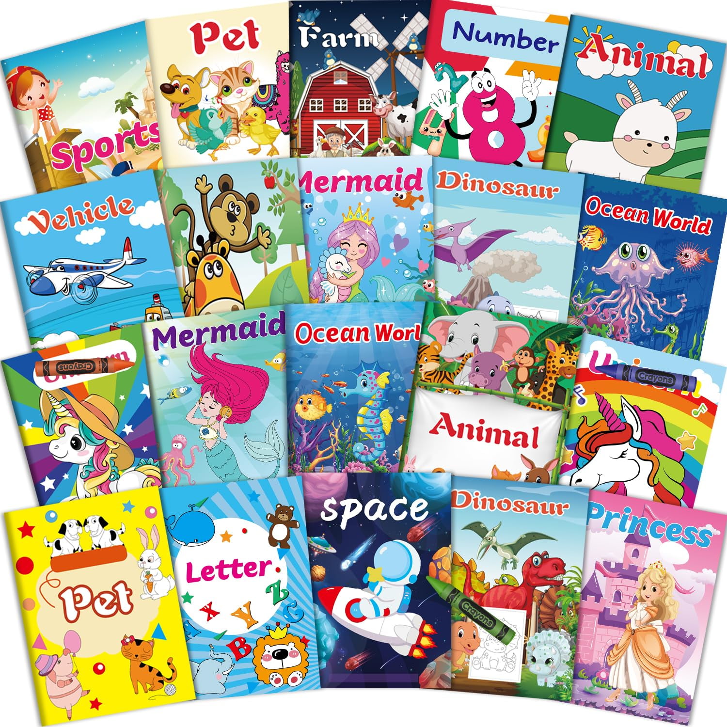 Libros Para Colorear Kalysky Para Niños De 4 A 8 Años Con 240 Imágenes
