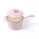 thumbnail image 3 of Cacerola HAWOK de hierro fundido esmaltado rosa de 1,9 L con tapa, 3 of 4