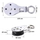 thumbnail image 2 of Bloque de polea, Mmgoqqt, acero inoxidable, color plata, 2 of 5