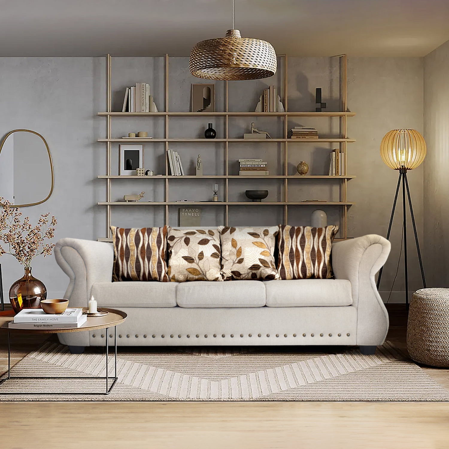 Casa Wow Deco - Sofá Roma 3c Tela Beige