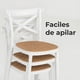 thumbnail image 3 of Taburete Crossback Danubio 66cm Piso Bar O Terraza Apilable Blanco, 3 of 8