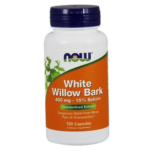 Suplemento Now Foods Corteza De Sauce Blanco 400 Mg, 100 Cápsulas