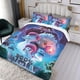 thumbnail image 3 of 200% Lobo Conjunto de sábanas temático, trío de piezas, cómodo y amigable con la piel, diseño único, regalo de decoración para el hogar para familiares, amigos y fans,140cm *210cm, 3 of 6