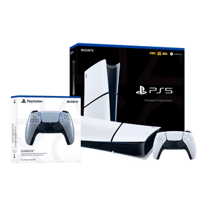 Consola Sony Playstation 5 Slim Edición Digital + Control Dualsense Adicional Silver