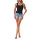 thumbnail image 2 of INSPIRE CHIC Camiseta sin mangas de algodón para mujer con cuello redondo ajustado y tirantes anchos S Negro, 2 of 6