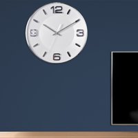 Mallorca - Reloj Mural Decorativo Lucerna Silver