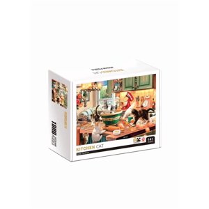 Genérico - Rompecabezas 70X50Cm El Gato Está En La Cocina Multicolor