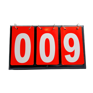 Linea Sport - Tablero Manual De 3 Dígitos Naranja Para Puntaje Uso Deportivo Y Escolar