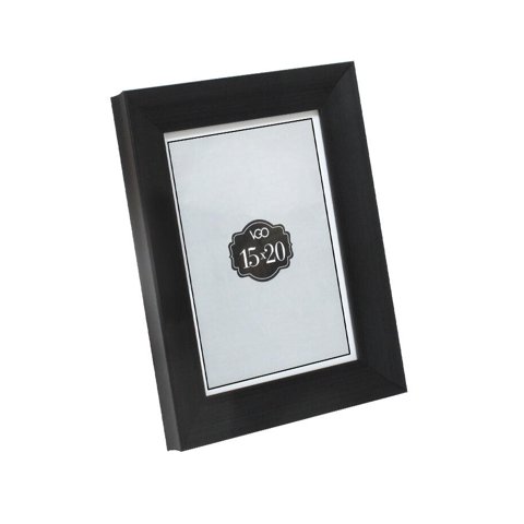 Vgo - Marco Plástico Ancho Bombe Negro 10X15