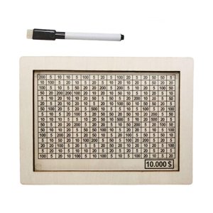 Bothyi - Hucha De Madera Con Mostrador Con Números Para Niños, Niñas Y Niños, 10000Usd